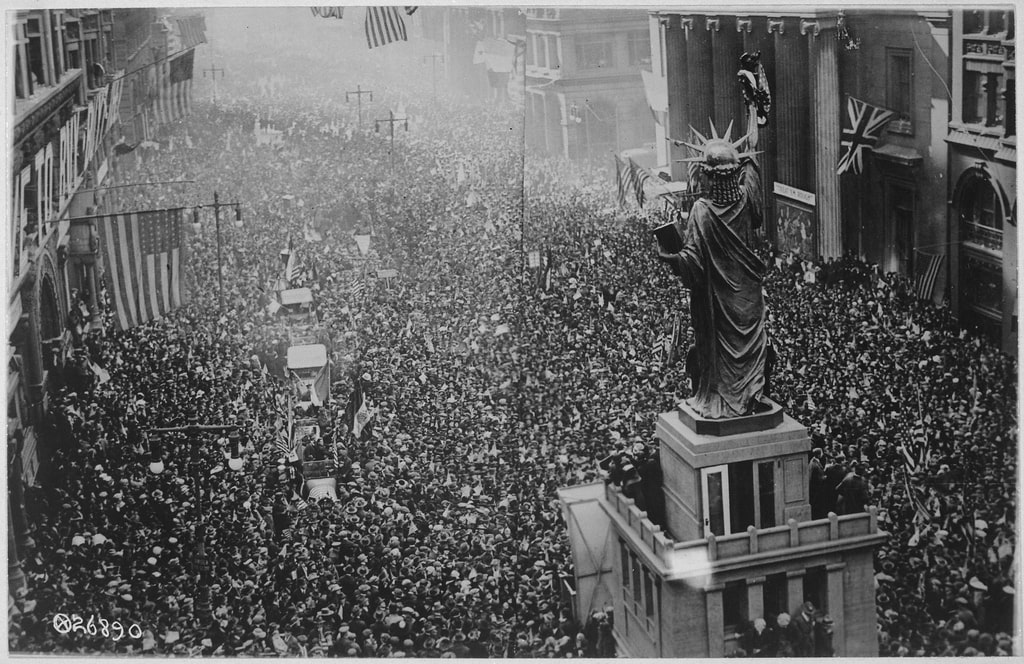 Armistice celebration in Philadelphia, Pennsylvania, Nov. 11, 1918