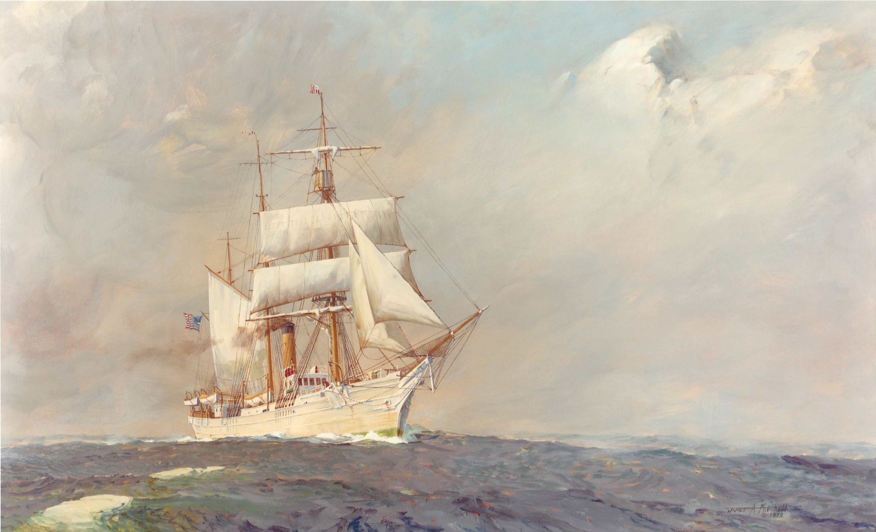 a painting of the original coast guard