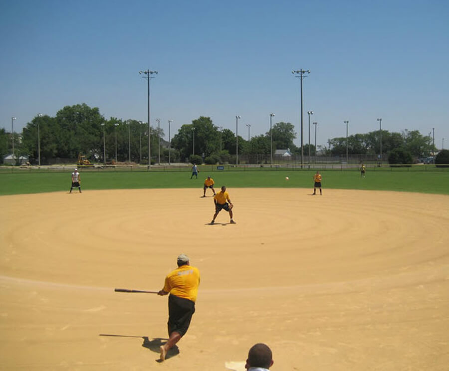 softball game at McClure field
