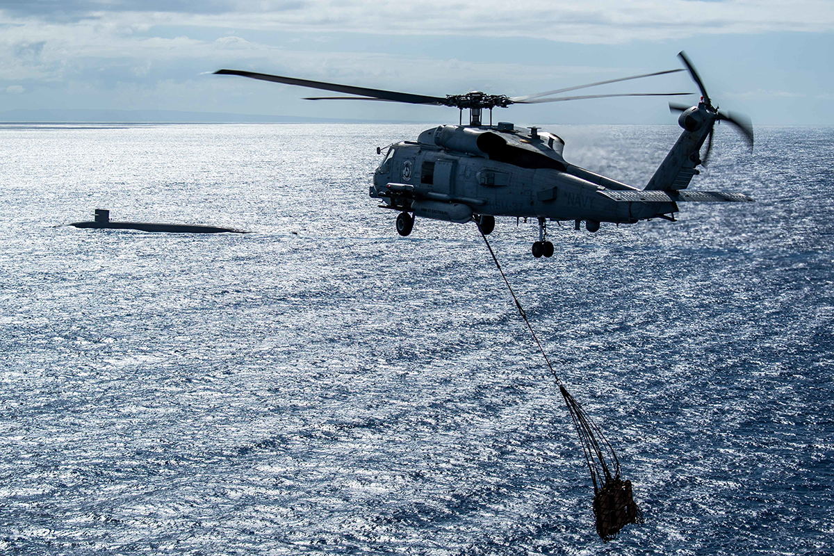 An MH-60R Sea Hawk.