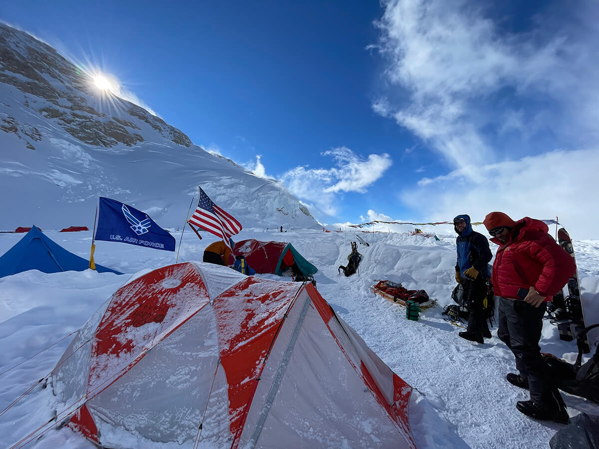 base camp on the mountain