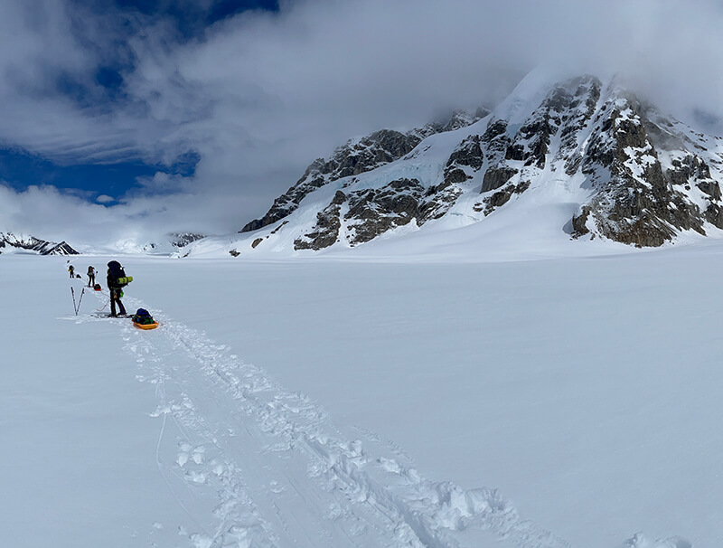 panoramic view of team on mountain thumbnail