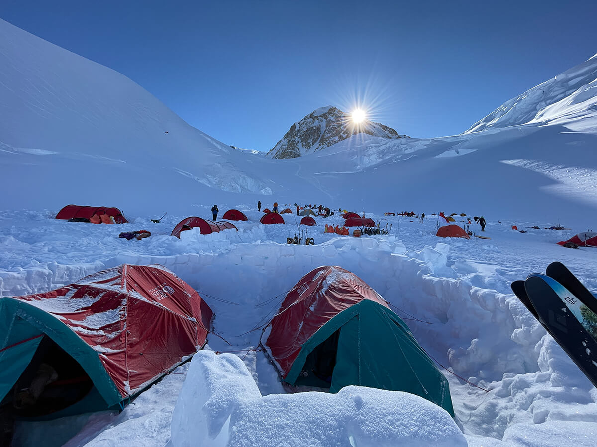 tents on the mountain