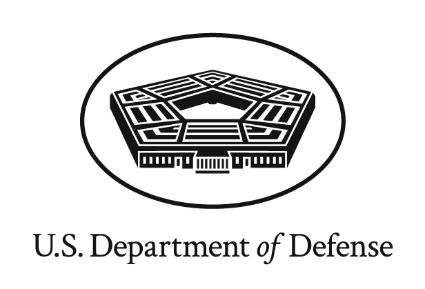 1-Color Dark Stacked DOD Logo