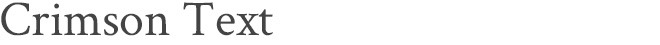 Crimson Text Title
