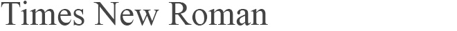 Times New Roman Title